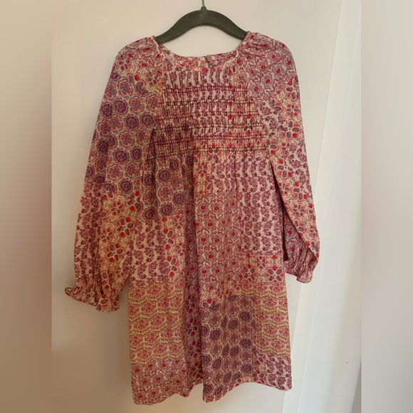 zara multi color cotton dress w ruffle wrist - Picture 2 of 3